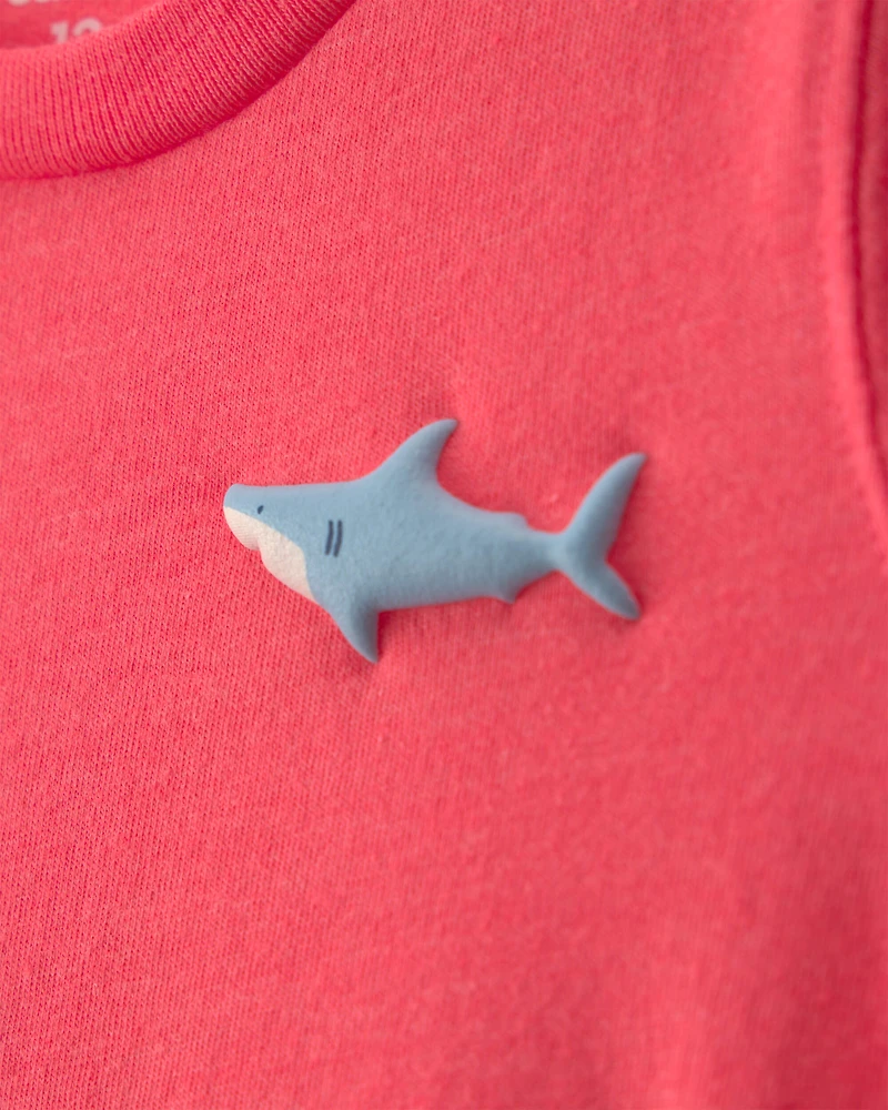 Toddler Boy Shark Graphic Tee - Orange