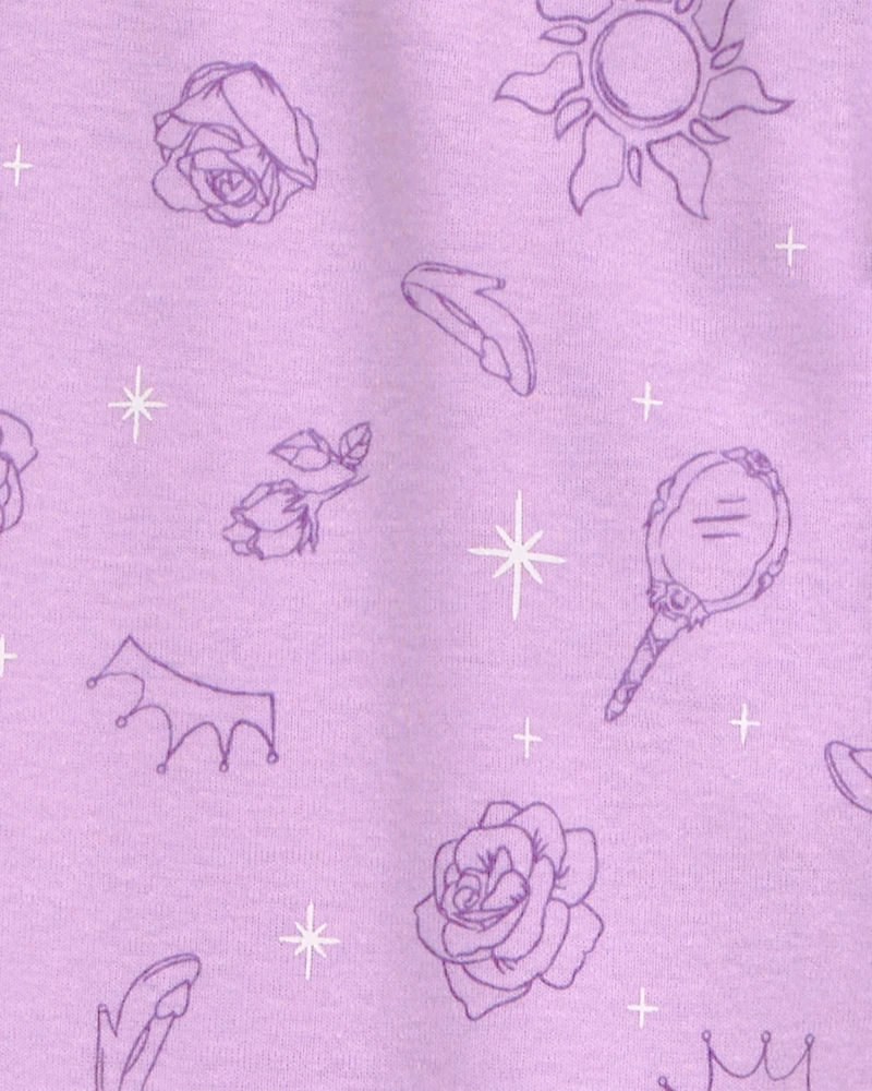 Kid Disney Princess Snug Fit Cotton 2-Piece Pyjamas - Purple