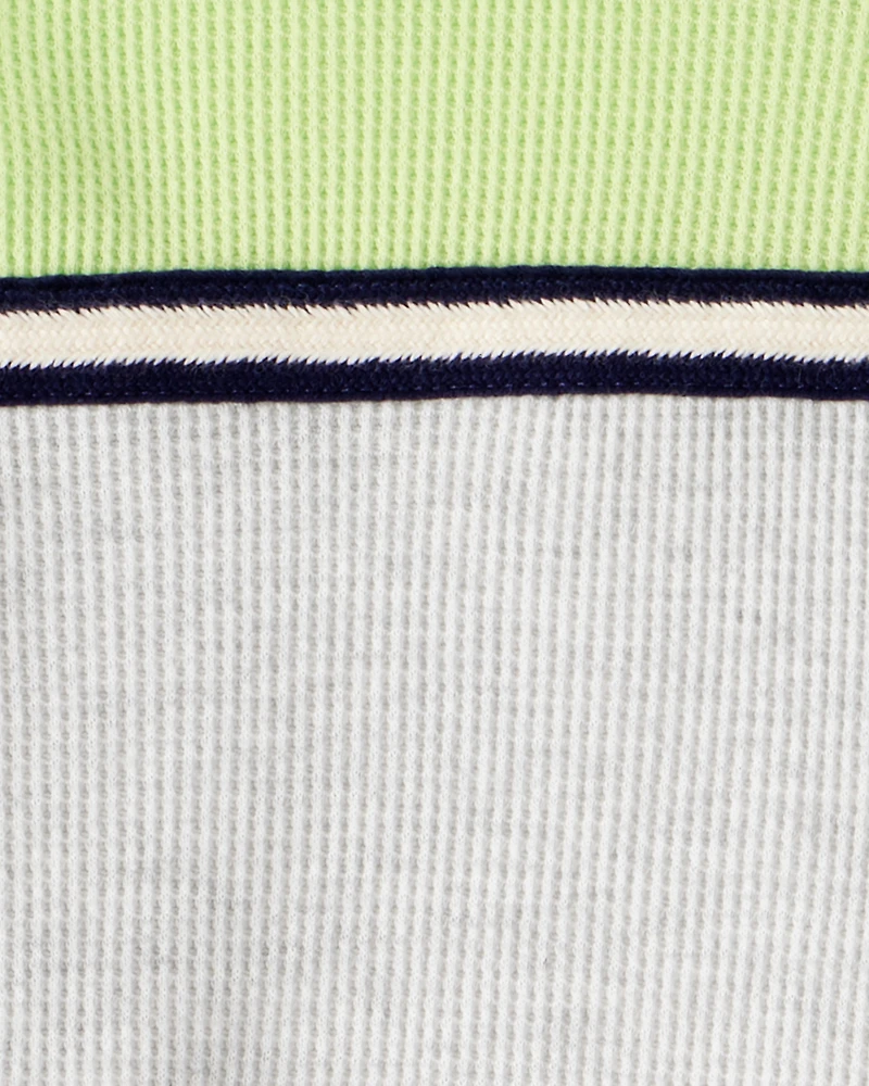 Boys Stripe Thermal Long-Sleeve T-Shirt - Grey