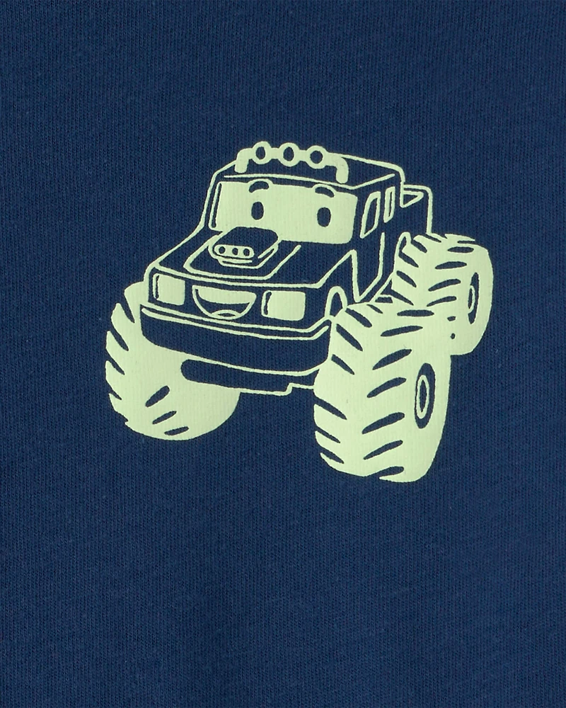 Toddler Boy Monster Truck Graphic Tee - Blue