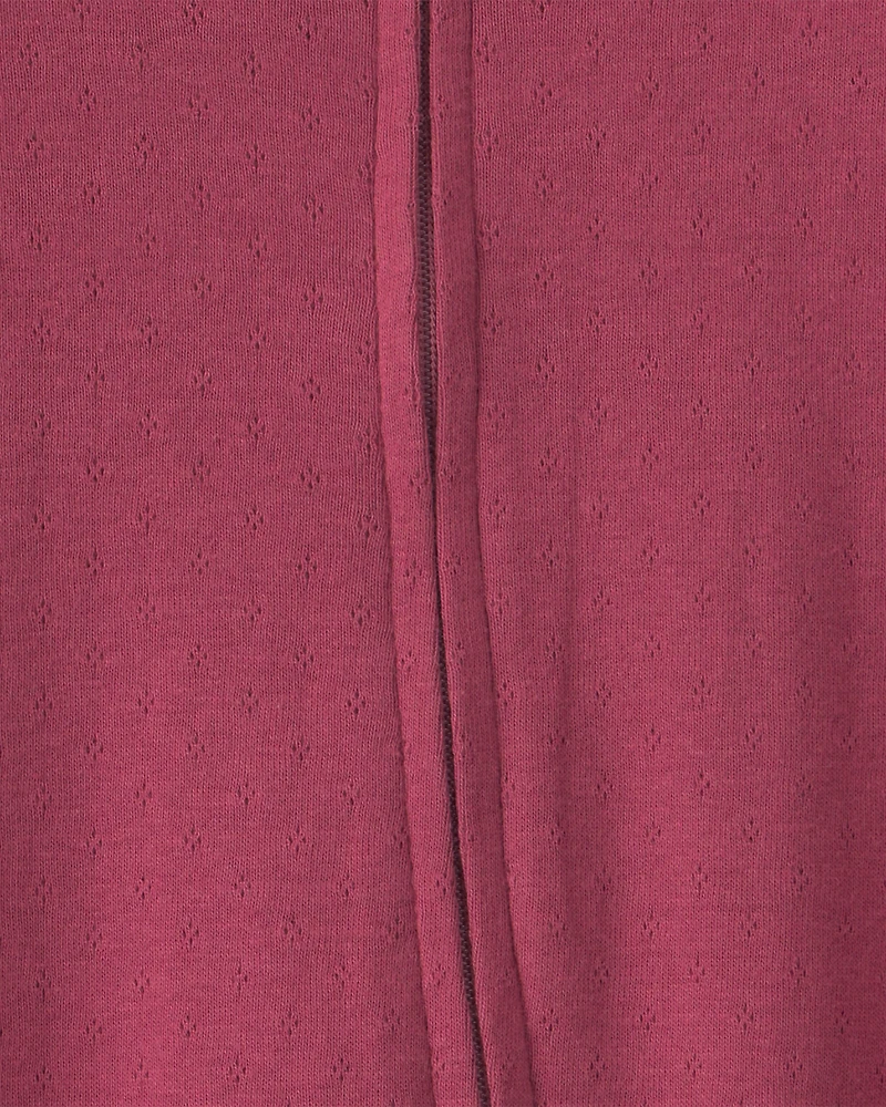 Baby Girl Organic Cotton Pointelle Sleeper