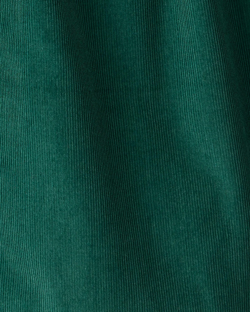 Toddler Girl Corduroy Long-Sleeve Occasion Dress - Green