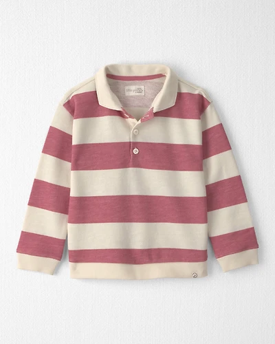 Toddler Girl Organic Cotton French Terry Rugby Polo