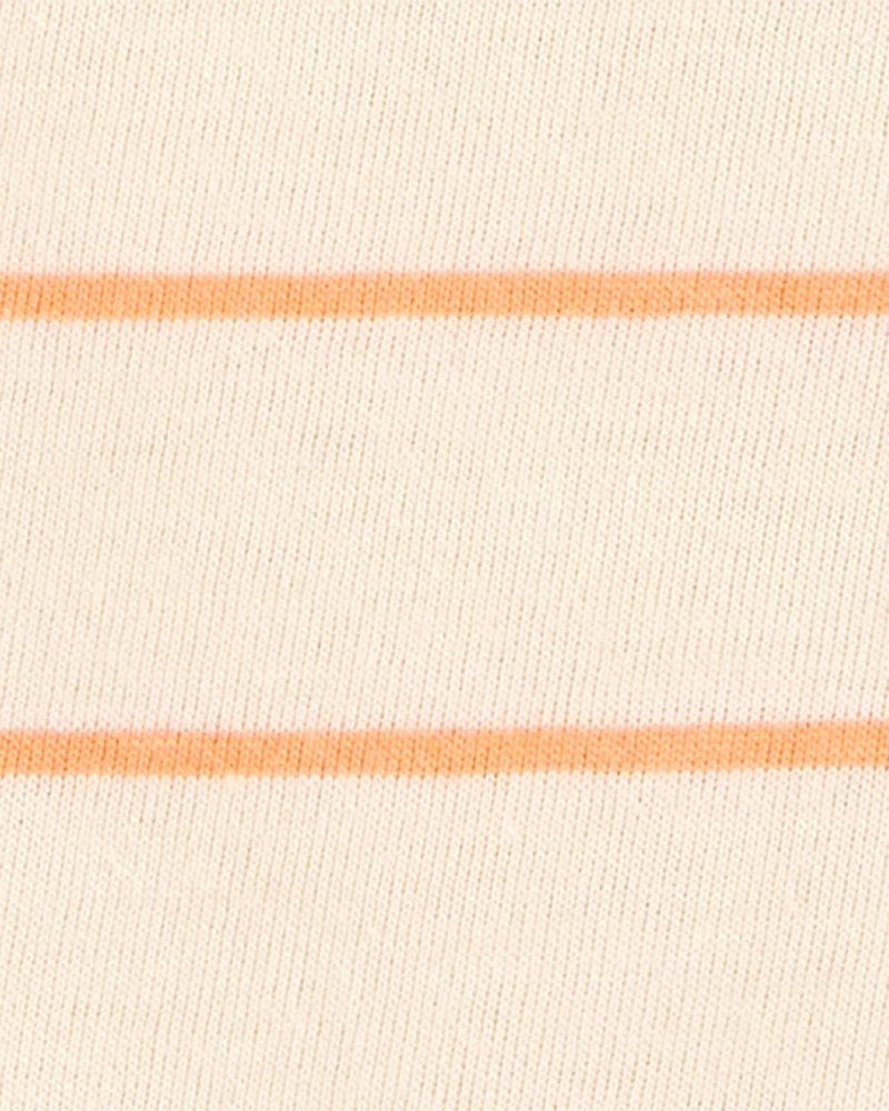 Kid Striped Short-Sleeve Pocket Tee - Orange