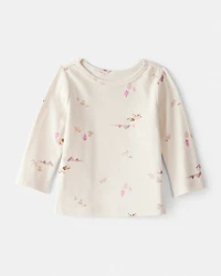 Baby Girl 2-Piece Velour Long-Sleeve Snug Fit Overall Set - Purple