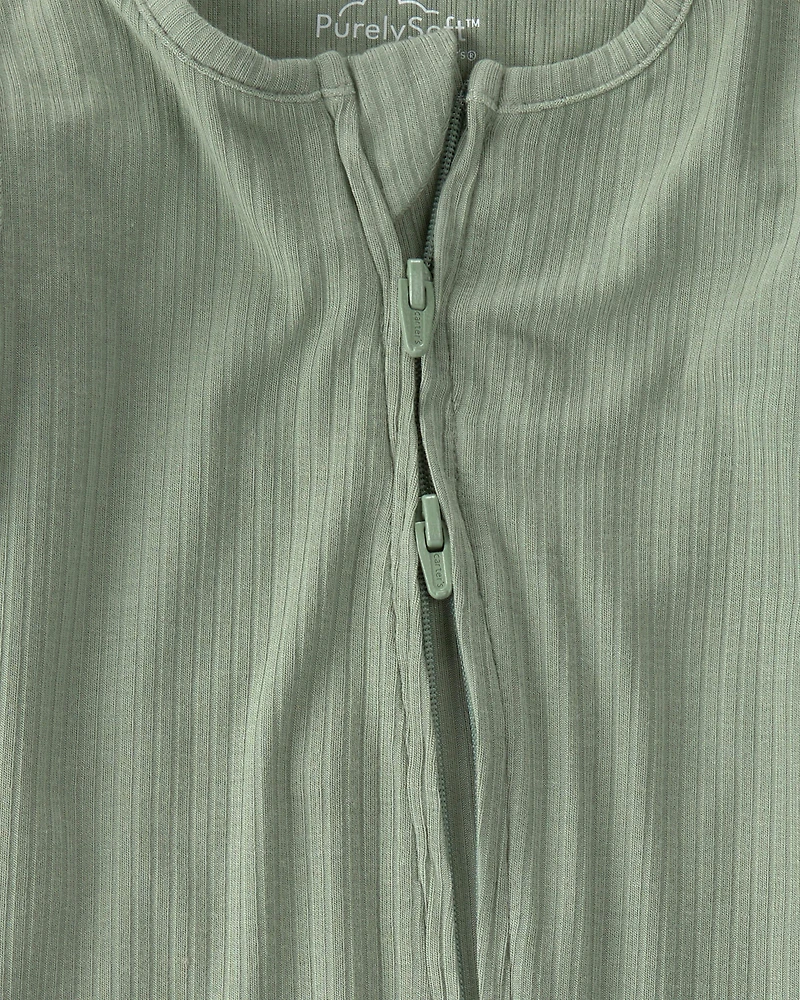 Baby 2-Way Zip PurelySoft Sleeper - Green
