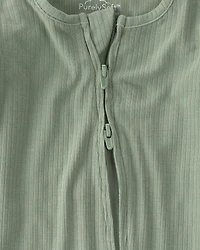 Baby 2-Way Zip PurelySoft Sleeper - Green