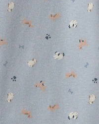 Baby Boy 3-Piece Dog Bodysuit & Pant Set - Blue/Grey
