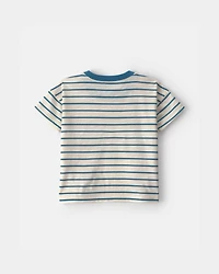 Toddler Boy 2-Piece Striped Short-Sleeve Top & Pant Set