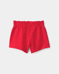 Toddler Girl French Terry Shorts - Red