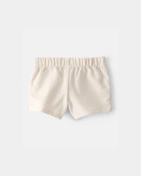 Toddler Girl French Terry Shorts - Cream