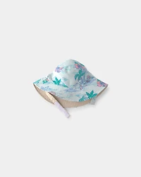 Baby Boy Tropical Print/Green Reversible Swim Hat