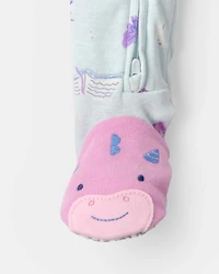 Baby Girl Fairy Tale 100% Cotton Snug Fit 1-Piece pyjama - Blue