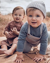 Baby Girl 2-Piece Organic Cotton Crinkled Knit Set