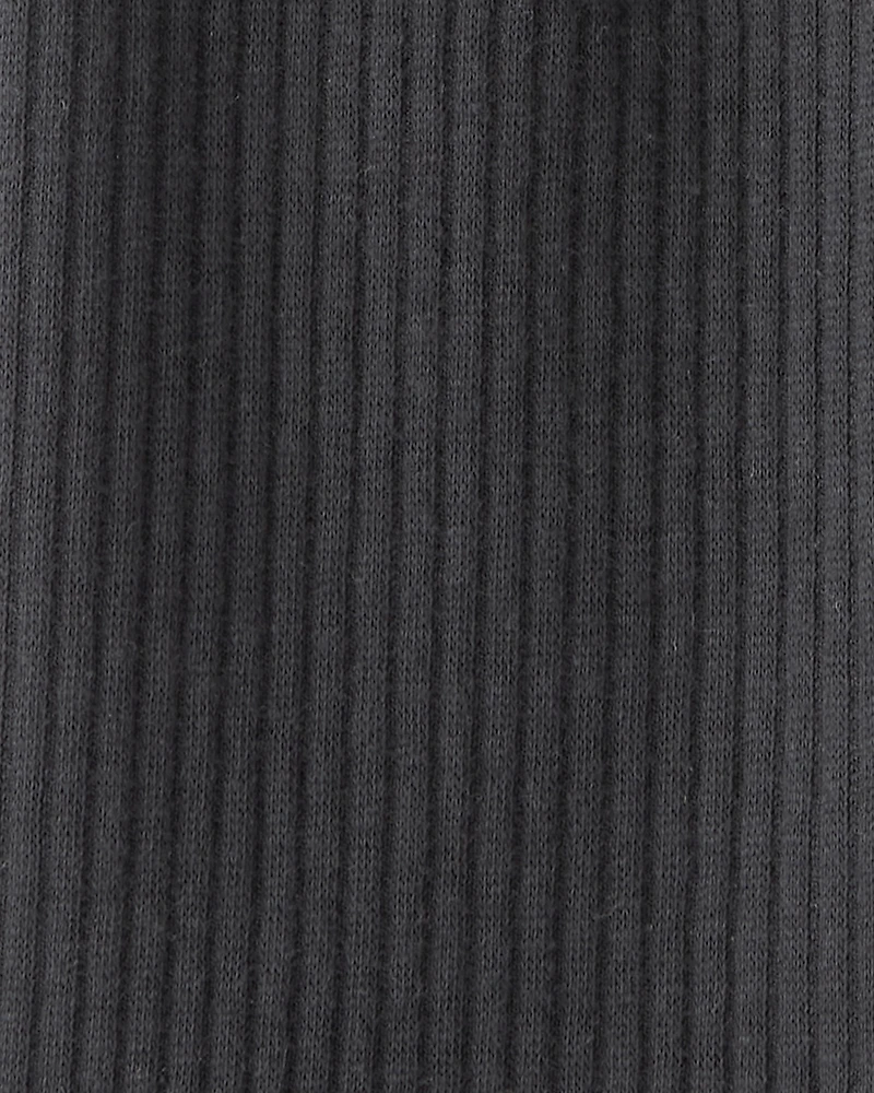 Toddler Girl Pull-On Stretch Rib Leggings - Black
