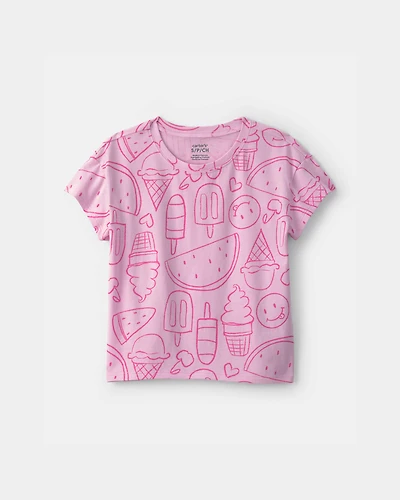 Girls Summer Treats Short-Sleeve Top - Pink