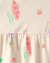 Baby Girl Summer Sleeveless Dress - Cream