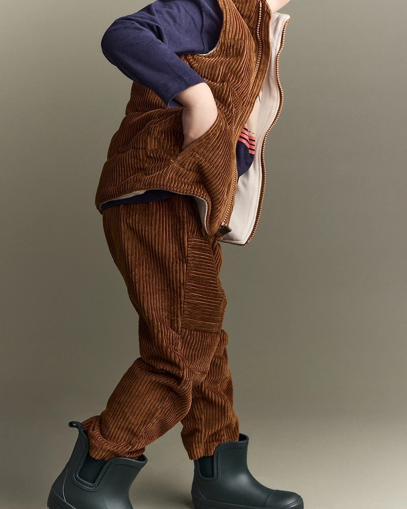 Toddler Boy Corduroy Pocket Pant - Cinnamon