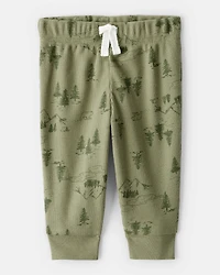 Baby Boy 2-Piece Mountain Thermal Bodysuit & Pant Set - Green