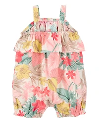 Baby Girl 1-Piece Tropical Print Romper
