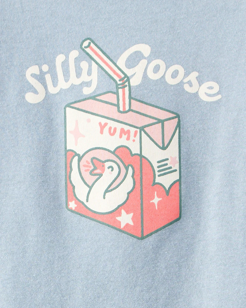 Toddler Girl Silly Goose Long-Sleeve Graphic Tee - Blue