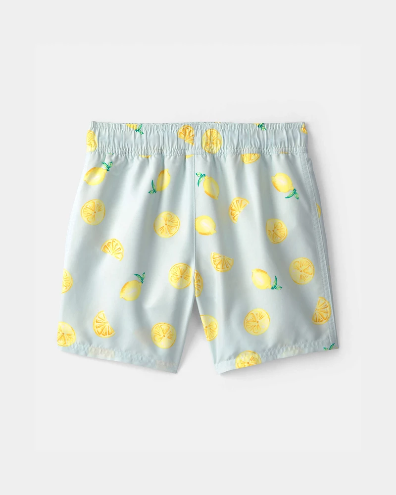 Boys Lemon Swim Trunks - Blue