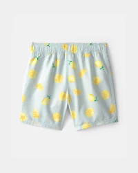 Boys Lemon Swim Trunks - Blue