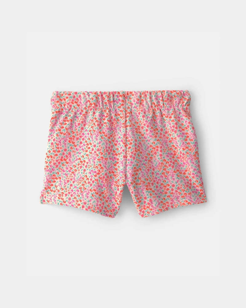 Toddler Girl Floral French Terry Shorts