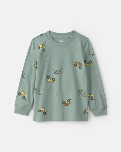 Toddler Boy Monster Truck Long-Sleeve T-Shirt - Green