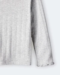 Toddler Girl Mock Neck Long-Sleeve Top - Heather Grey