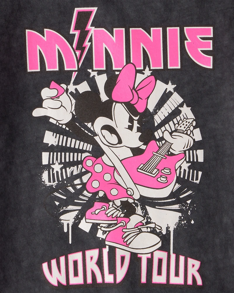 Girls Disney© Minnie Mouse Music Short-Sleeve Graphic Tee - Black/Pink
