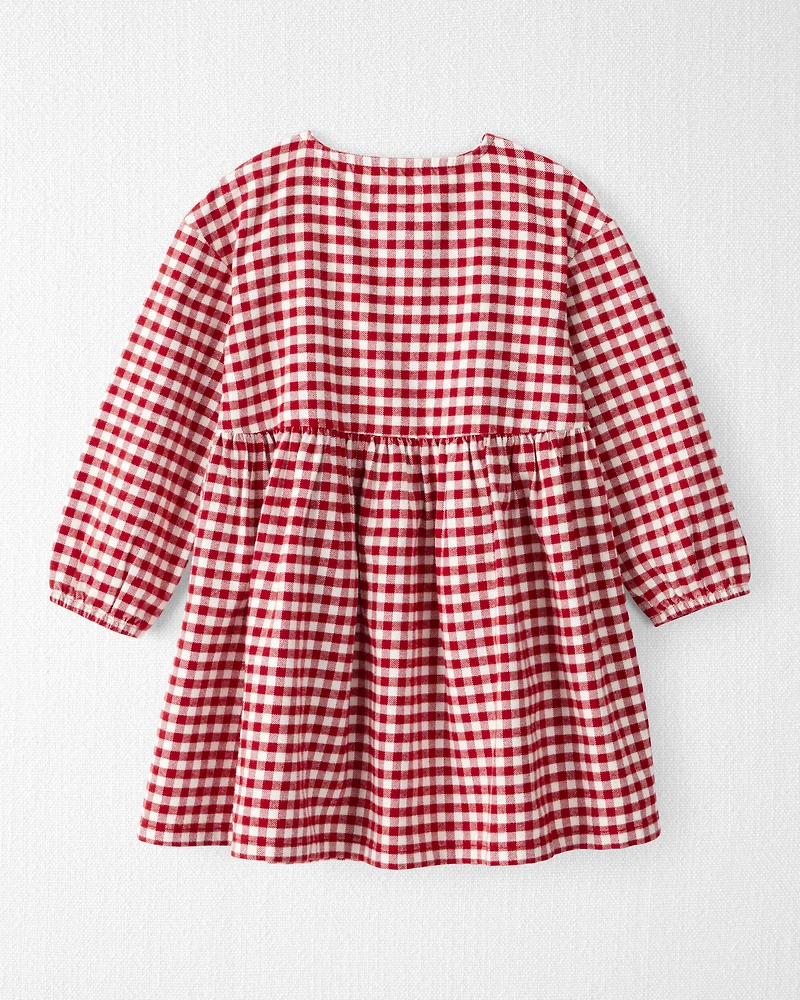Toddler Girl Organic Cotton Flannel Dress