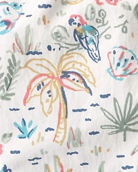 Toddler Boy Recycled Swim Trunks Tropical Paradise Print