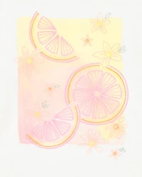 Kid Short-Sleeve Lemon Fashion Top - Ivory