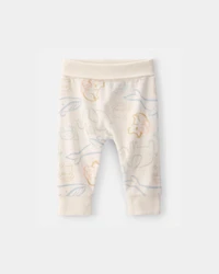 Baby Animal Friends Terry Pants - Cream