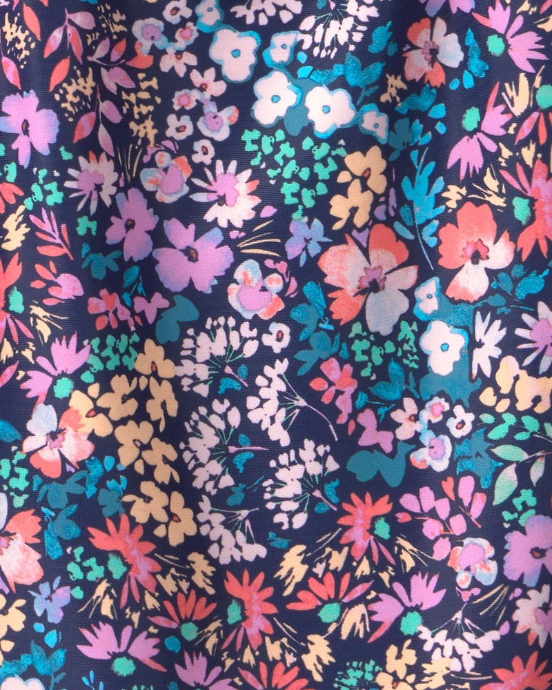 Girls 1-Piece Swimsuit - Floral
