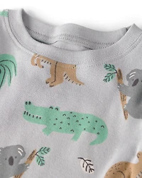 Toddler 2-Piece Organic Cotton Pyjama Aussie Friends Print