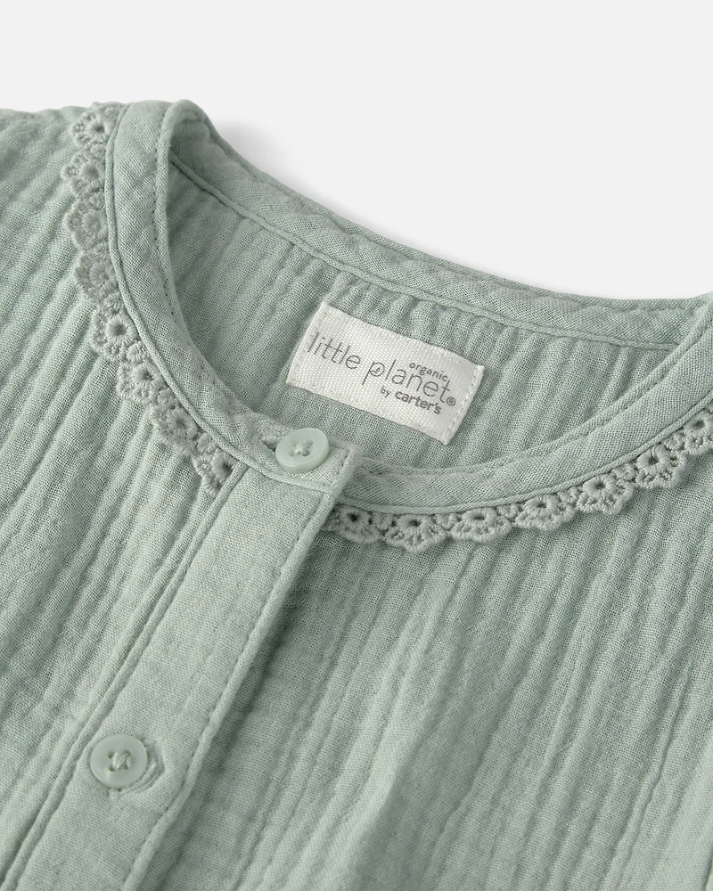 Girls Organic Cotton Gauze Dress