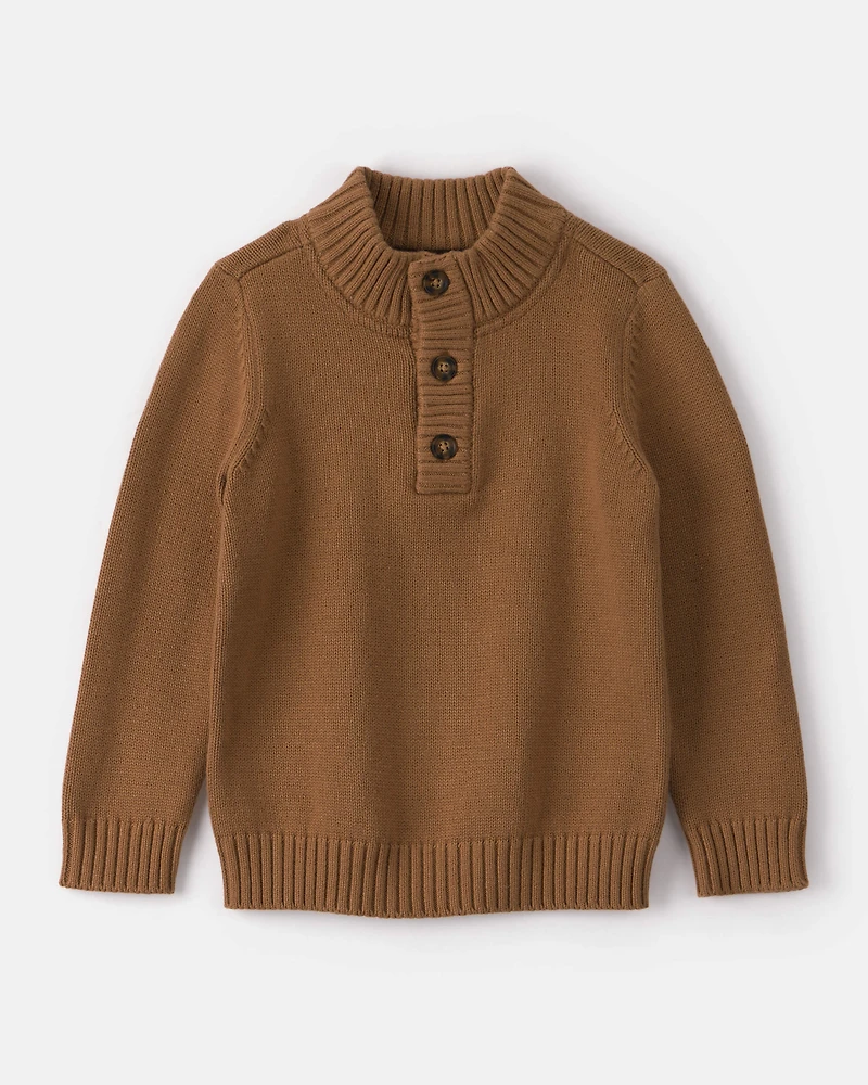 Toddler Boy Brown Pullover Sweater