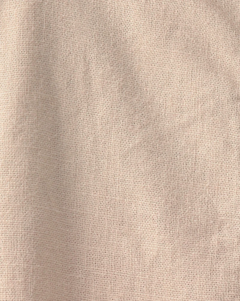 Baby Boy 2-Piece Solid Overall Set - Red/Orange