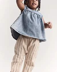 Toddler Striped Playground Pant - Beige/Olive