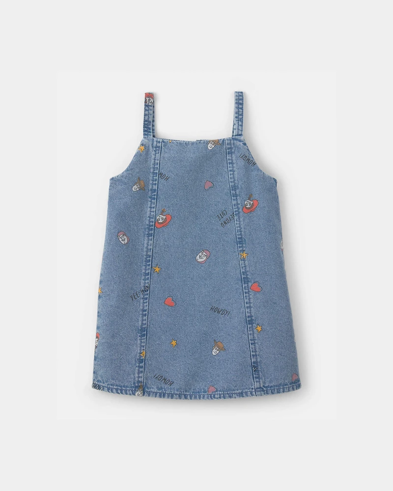 Baby Girl Pixar© Toy Story Chambray Dress - Medium Wash