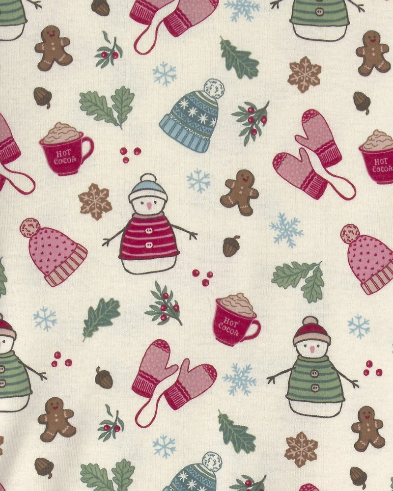 Girls 2-Piece Organic Cotton Pyjamas Winter Wonderland
