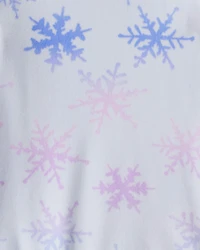 Toddler Girl Snowflake Tie dye DreamPlush Long-Sleeve Snug Fit 2-Piece Pajamas - Blue