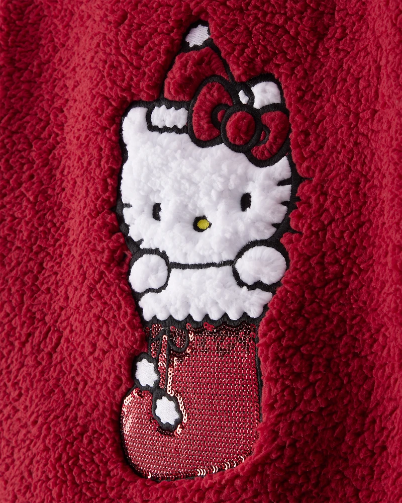 Toddler Girl Hello Kitty® Sherpa Pullover Sweatshirt - Red