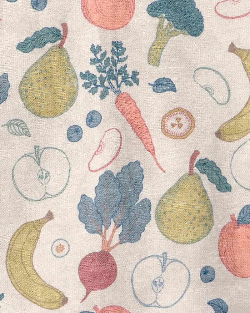 Toddler Organic Cotton Set Veggie Fruit Print