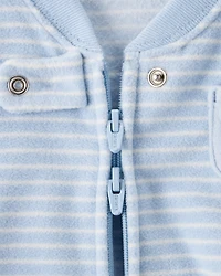 Baby Dog Loose Fit Long-Sleeve Wearable Blanket - Blue