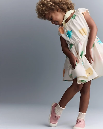 Toddler Girl Avenue Twirl™ Dress Character Print - Cream