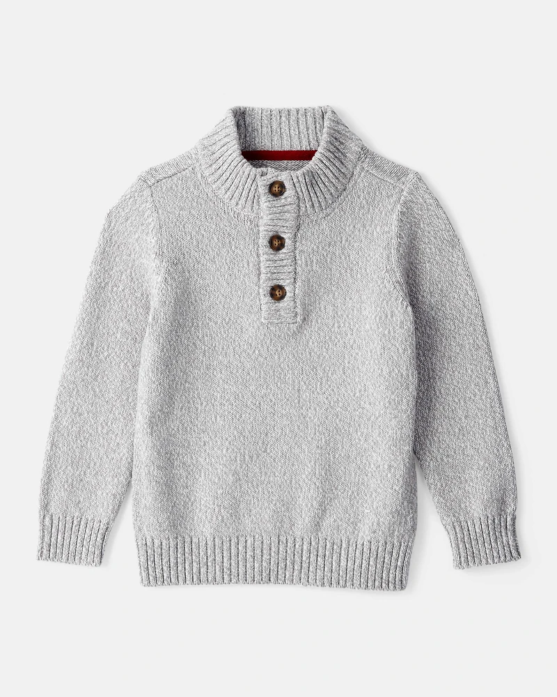 Toddler Boy Grey Pullover Sweater