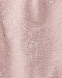 Baby 2-Piece Seahorse-Print Knit Set Made with Organic Cotton